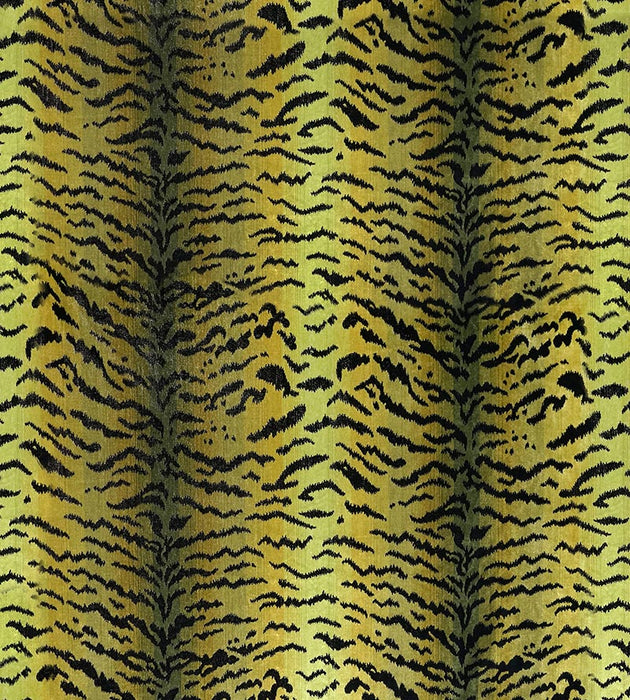 Scalamandre Tigre Greens & Black Fabric Sample SC26167MMA0002