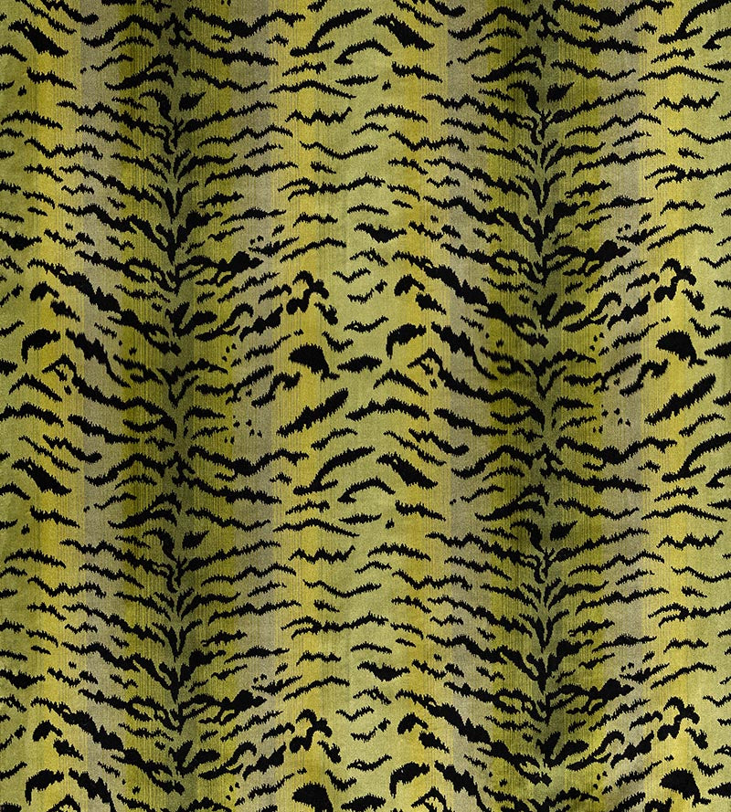 Scalamandre Tigre Greens & Black Fabric SC26167MMA0002