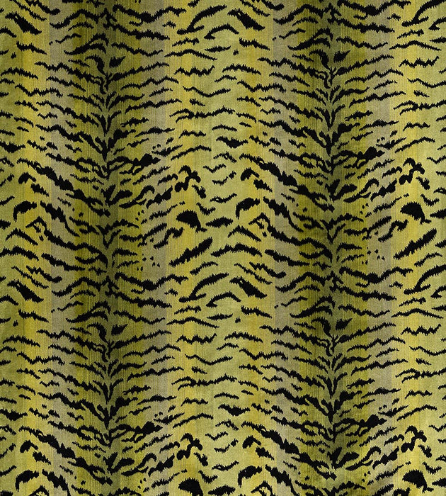 Scalamandre Tigre Greens & Black Fabric Sample SC26167MMA0002