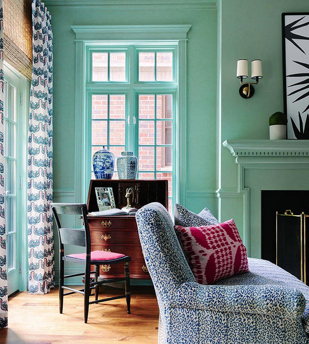 Scalamandre Corbet Blue Fabric Sample SC264230002