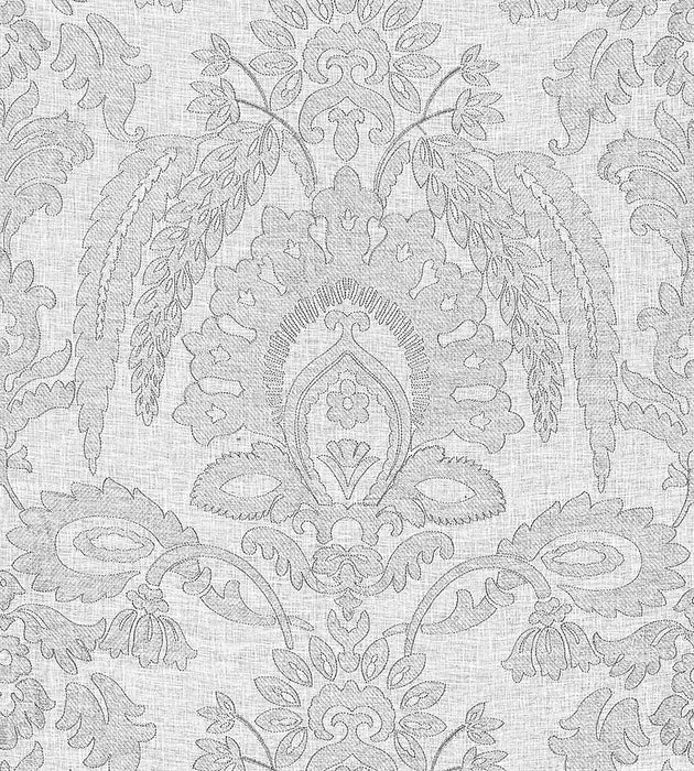 Scalamandre Lia Damask Sheer Haze Fabric Sample SC270530002