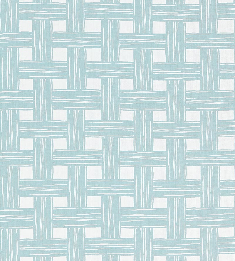 Scalamandre Bamboo Lattice Surf Fabric Sample SC270590002