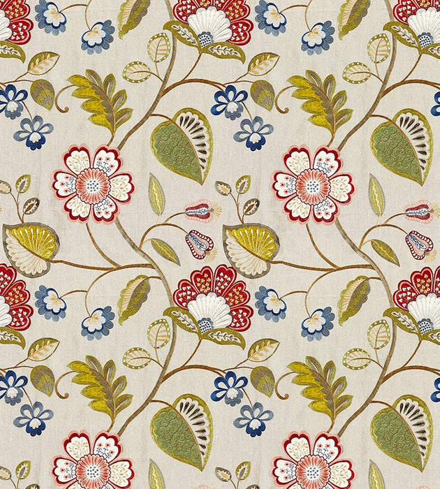 Scalamandre Willowood Embroidery Bloom Fabric Sample SC270710002