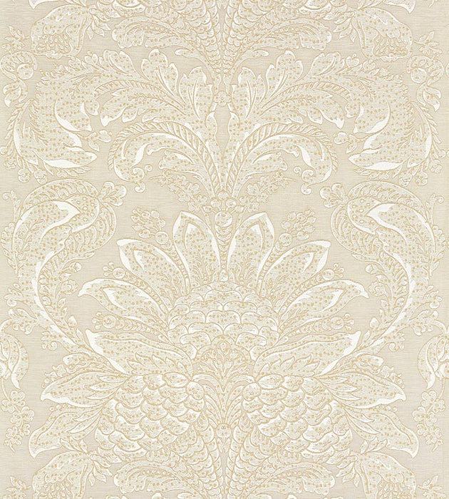 Scalamandre Carlotta Damask Fog Fabric Sample SC270810002