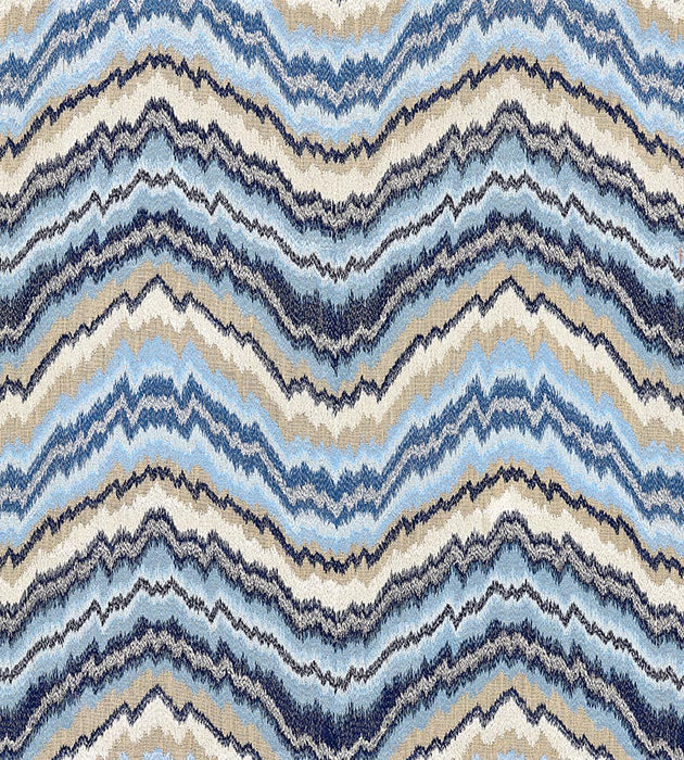 Scalamandre Bergamo Embroidery Indigo Fabric Sample SC270960002