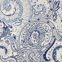 Scalamandre Malabar Paisley Embroidery Porcelain Fabric SC271240002