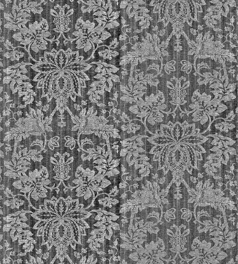 Scalamandre Metalline Damask Flax Fabric Sample SC271360002
