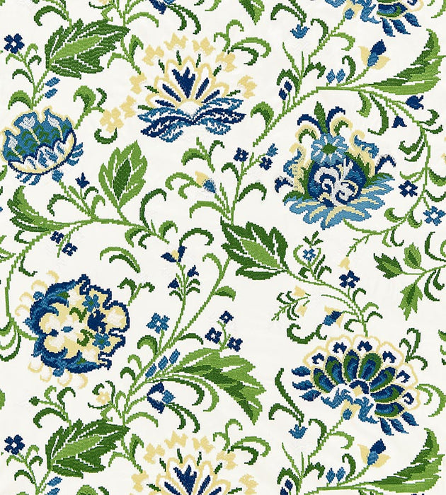 Scalamandre Delphine Embroidery Jardin Fabric Sample SC271730002