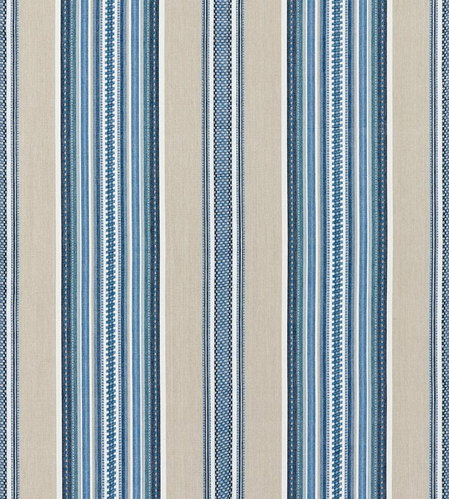 Scalamandre Cyrus Cotton Stripe Chambray Fabric Sample SC271800002