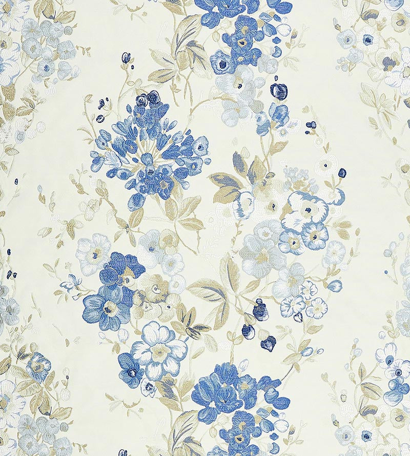 Scalamandre Antonella Lampas Morning Glory Fabric Sample SC272240002