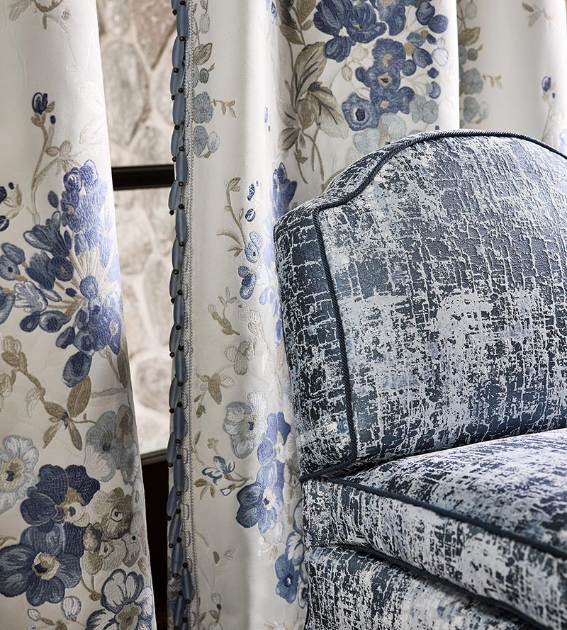 Scalamandre Antonella Lampas Morning Glory Fabric SC272240002