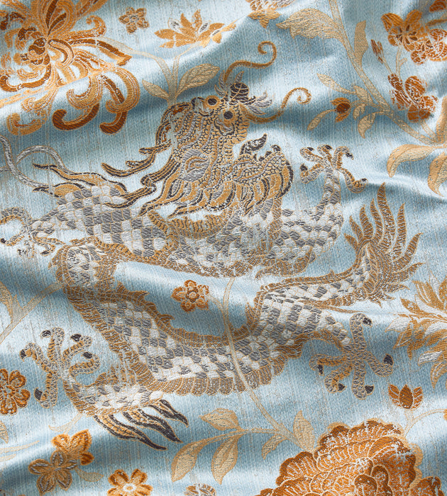 Scalamandre Dragon Tableau Copper Sky Fabric Sample SC273270002
