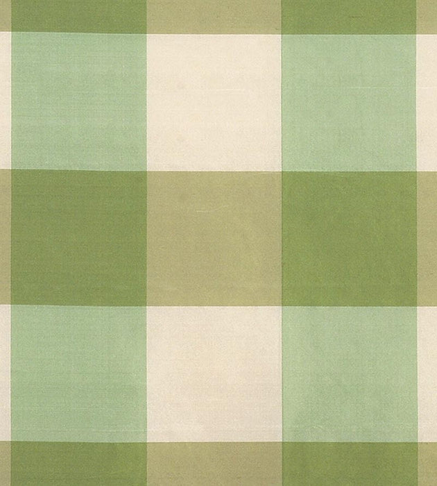 Scalamandre Woodland Check Green & Ivory Fabric Sample SC362910002