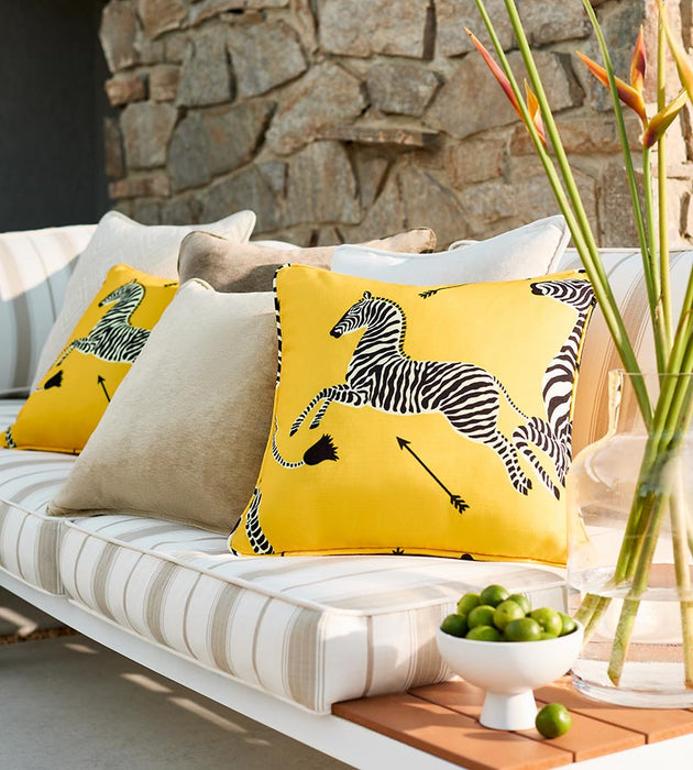Scalamandre Zebras - Outdoor Yellow Fabric Sample SC363780002