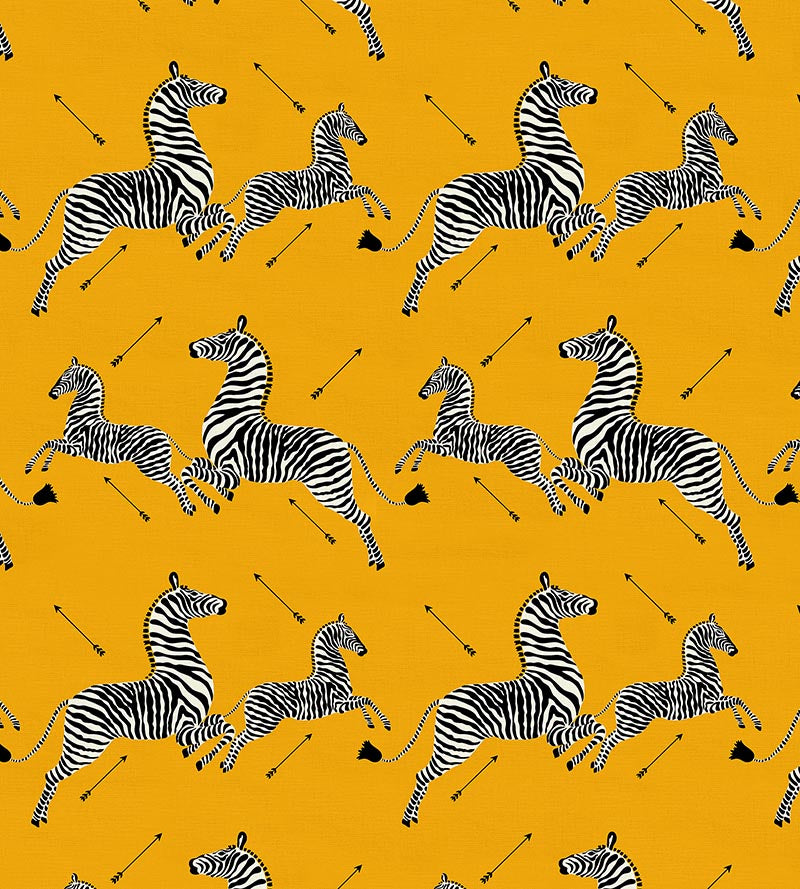 Scalamandre Zebras - Outdoor Yellow Fabric Sample SC363780002