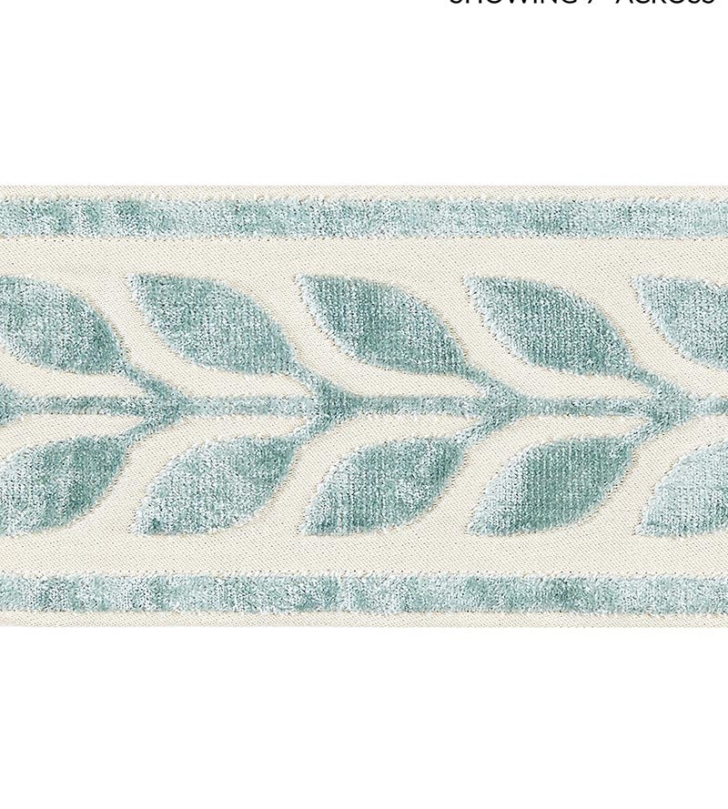 Scalamandre Vigne Velvet Tape Aquamarine Trim Sample SCT32780002