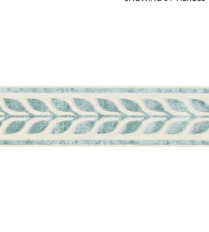 Scalamandre Vigne Velvet Tape Aquamarine Trim Sample SCT32780002