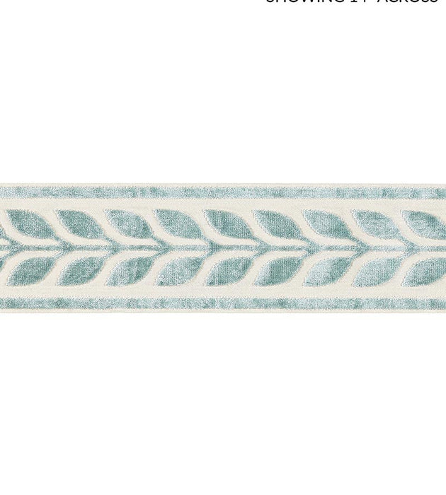 Scalamandre Vigne Velvet Tape Aquamarine Trim Sample SCT32780002