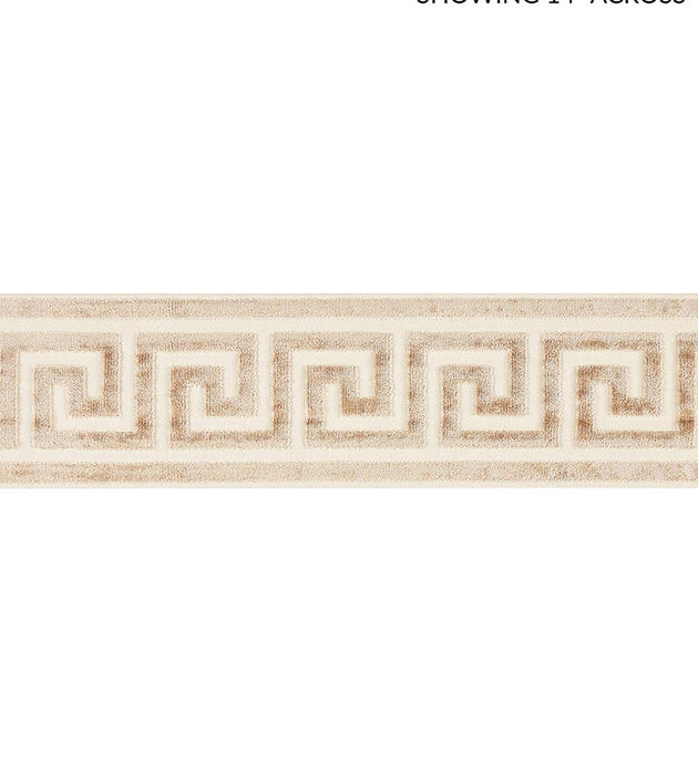 Scalamandre Greek Key Velvet Tape Fawn Trim Sample SCT32790002