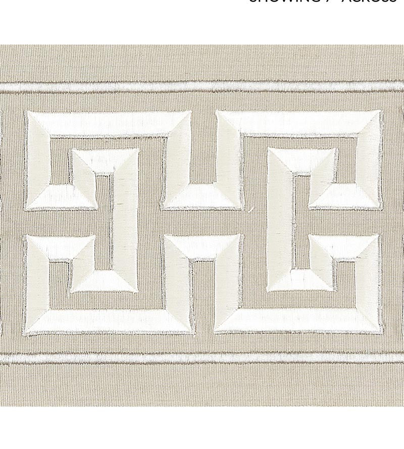 Scalamandre Imperial Embroidered Tape Pearl Grey Trim SCT32800002