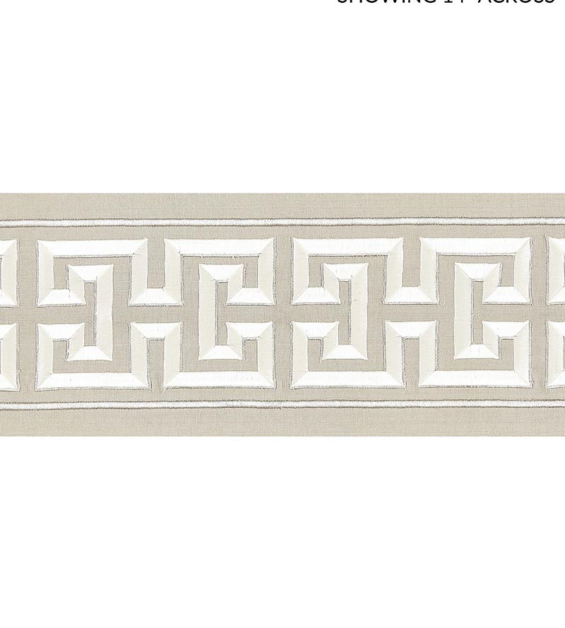 Scalamandre Imperial Embroidered Tape Pearl Grey Trim SCT32800002