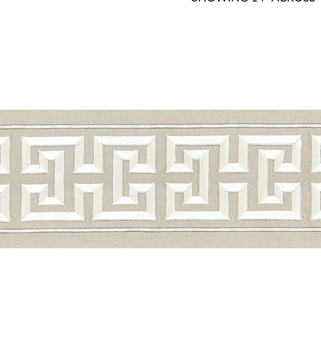Scalamandre Imperial Embroidered Tape Pearl Grey Trim SCT32800002