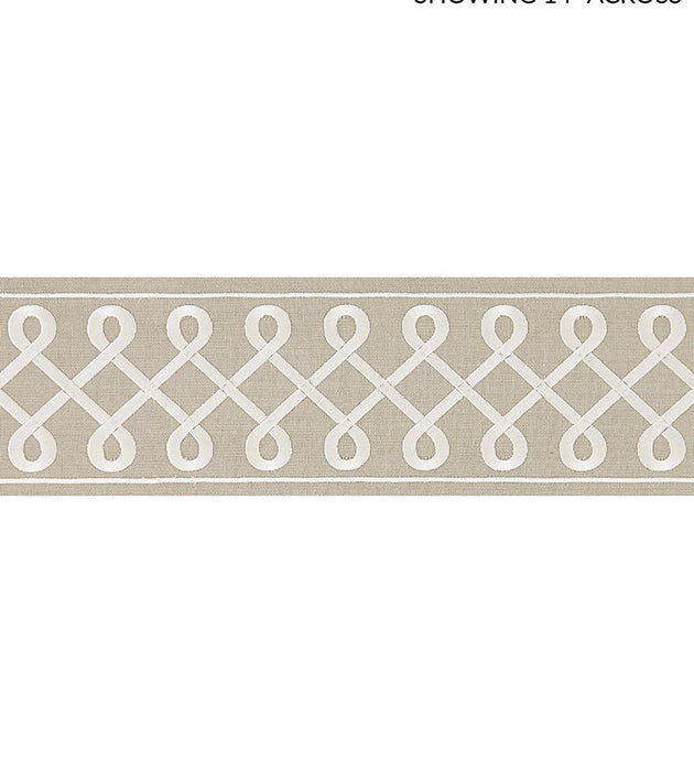 Scalamandre Soutache Embroidered Tape Pearl Grey Trim SCT32810002