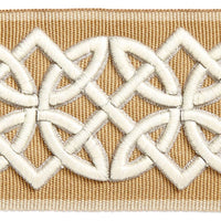 Scalamandre Celtic Embroidered Tape Camel Trim SCT32820002