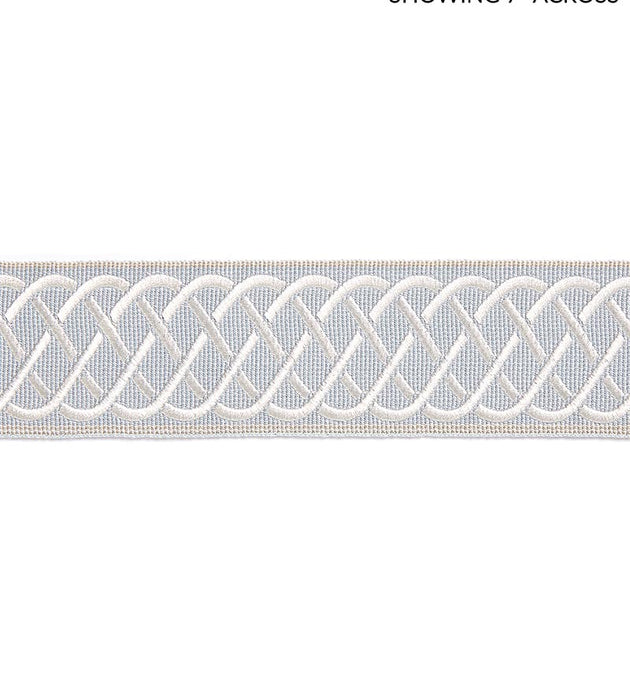Scalamandre Helix Embroidered Tape Mineral Trim Sample SCT32840002