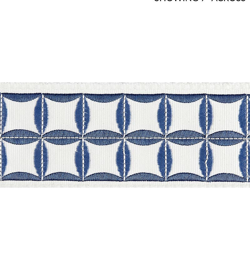 Scalamandre Fiori Embroidered Tape Delft Trim SCT32880002