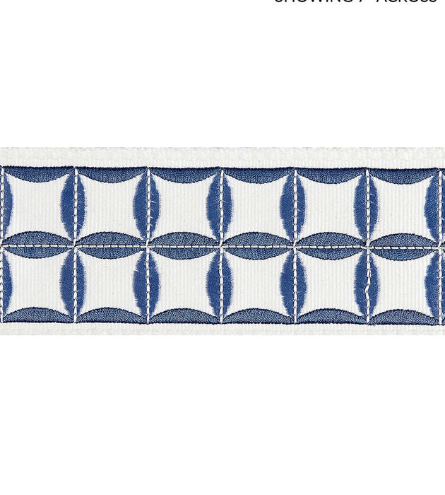 Scalamandre Fiori Embroidered Tape Delft Trim SCT32880002