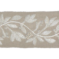 Scalamandre Laurel Embroidered Tape Flax Trim SCT32920002