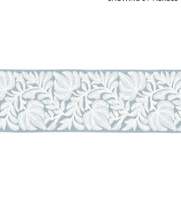 Scalamandre Coventry Embroidered Tape Sky Trim Sample SCT32960002