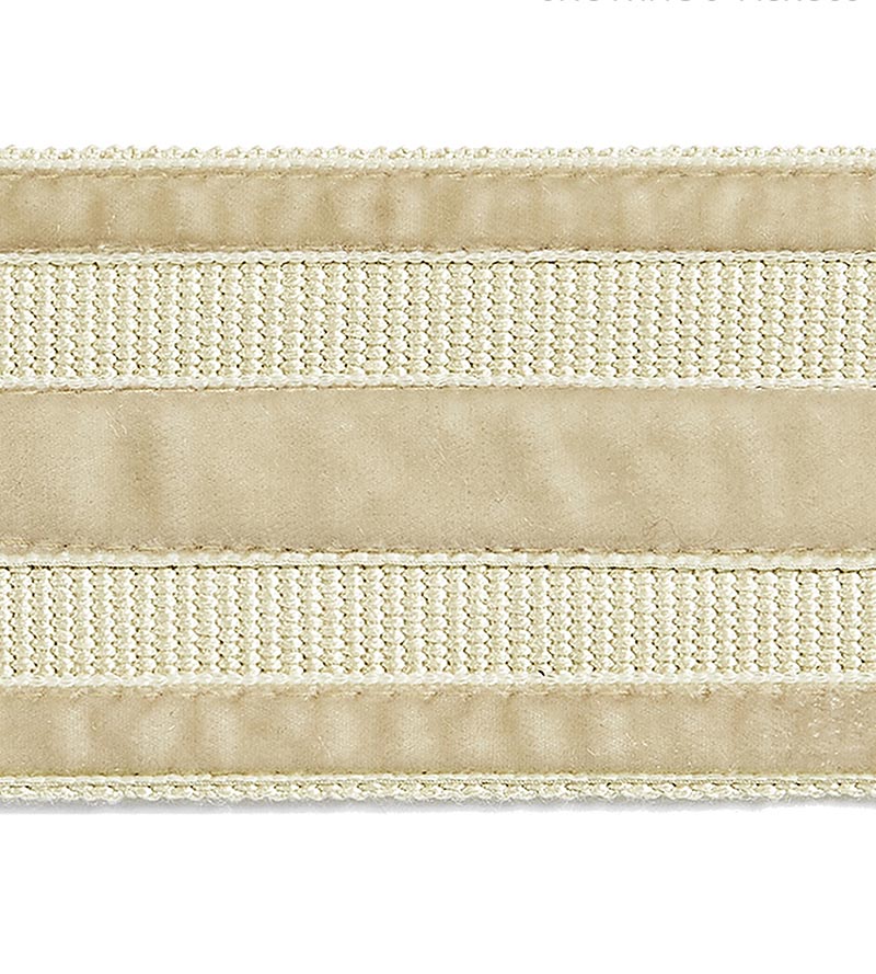 Scalamandre Runway Velvet Tape Light Camel Trim Sample SCT33250002