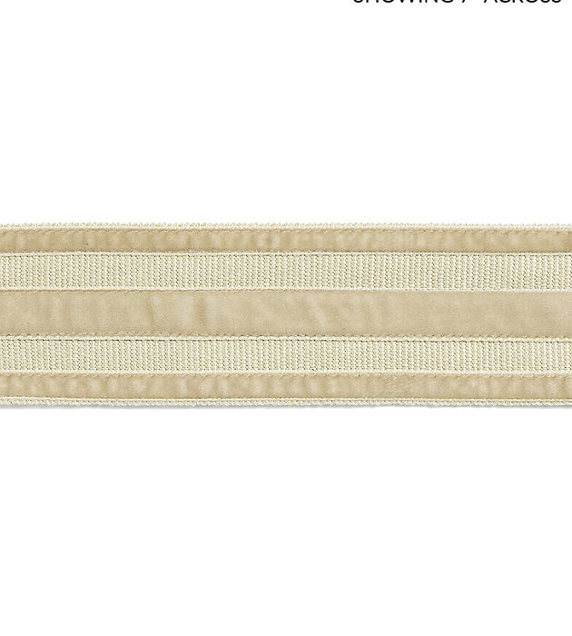 Scalamandre Runway Velvet Tape Light Camel Trim Sample SCT33250002