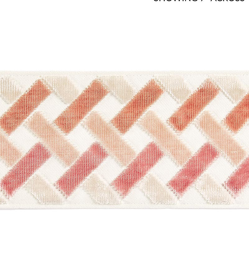 Scalamandre Parquet Velvet Tape Rose Quartz Trim Sample SCT33260002