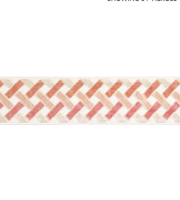 Scalamandre Parquet Velvet Tape Rose Quartz Trim Sample SCT33260002
