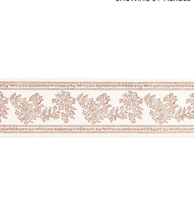 Scalamandre Citra Block Print Tape Coral Spice Trim Sample SCT33270002