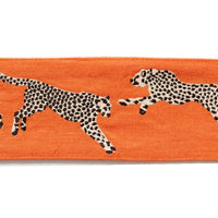 Scalamandre Leaping Cheetah Embrdry Tape Clementine Trim SCT33310002