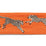 Scalamandre Leaping Cheetah Embrdry Tape Clementine Trim Sample SCT33310002