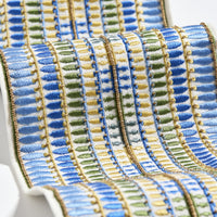 Scalamandre Amarna Embellished Tape Nile Blue Trim SCT33360002