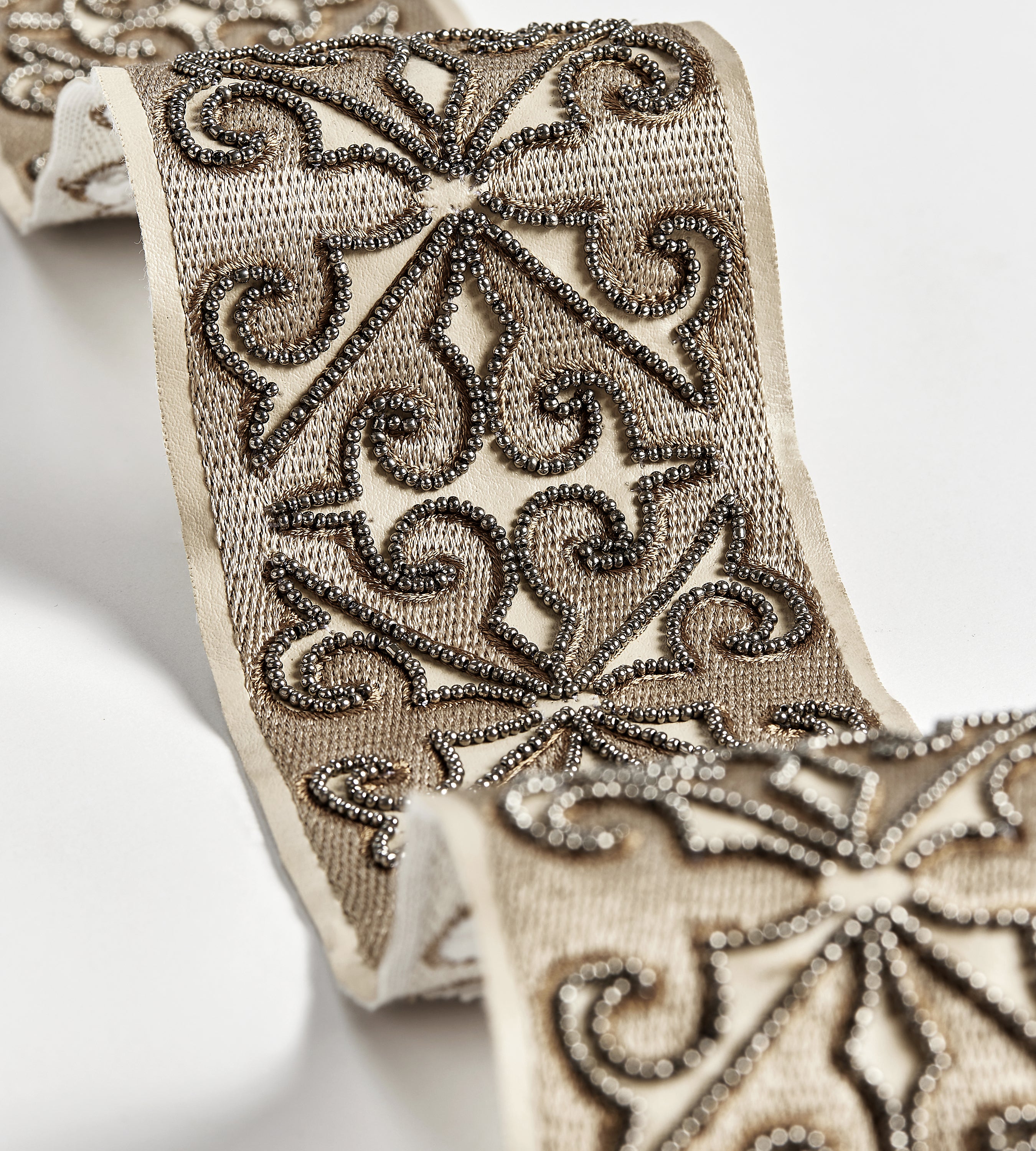 Scalamandre Saxony Embellished Tape Bronze Trim SCT33370002