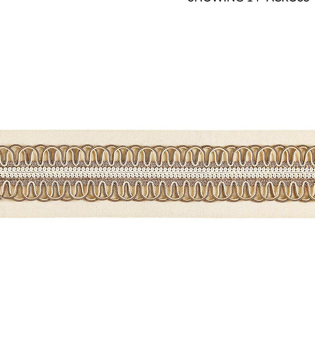 Scalamandre Colette Braided Tape Bisque Trim Sample SCV12420002