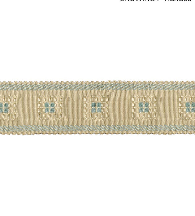 Scalamandre Sienese Braid Cream & Blue Trim SCV713M0002