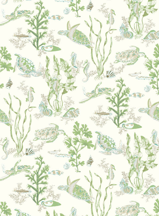 Scalamandre Garparilla | Vinyl Ii Seaweed Wallpaper Sample SCWP88209VD0002