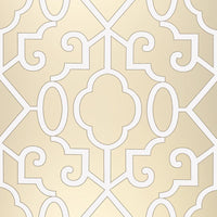 Scalamandre Ming Fretwork WP Champagne Wallpaper SCWP883560002