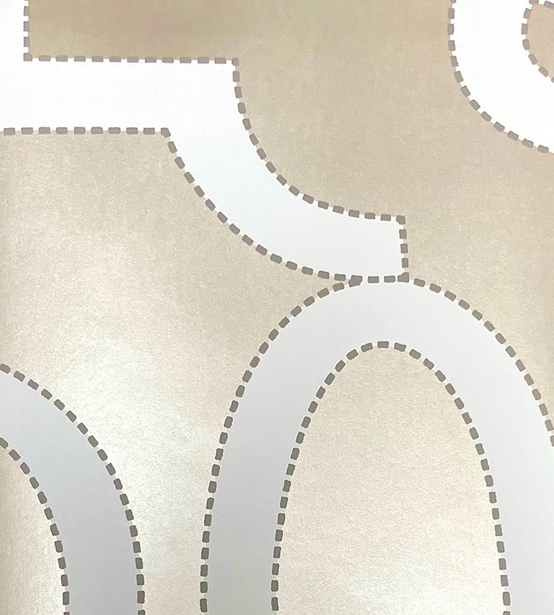 Scalamandre Ming Fretwork WP Champagne Wallpaper Sample SCWP883560002