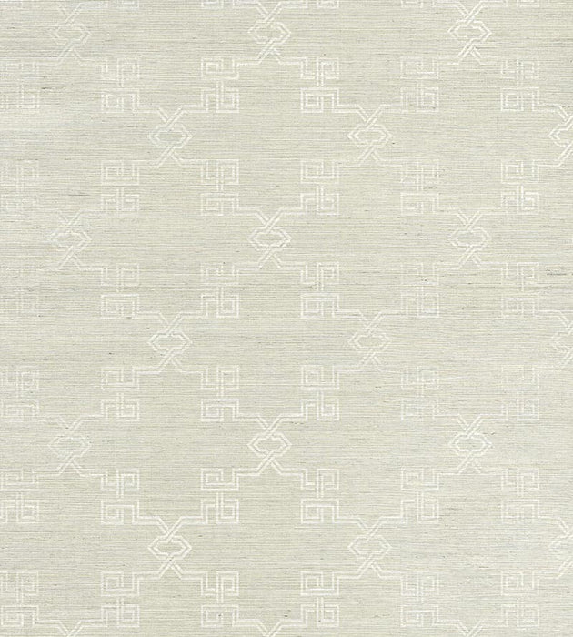 Scalamandre Suzhou Lattice Sisal Haze Wallpaper Sample SCWP883740002