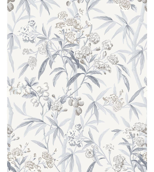 Scalamandre Lanai Silver Mist Wallpaper Sample SCWP884310002