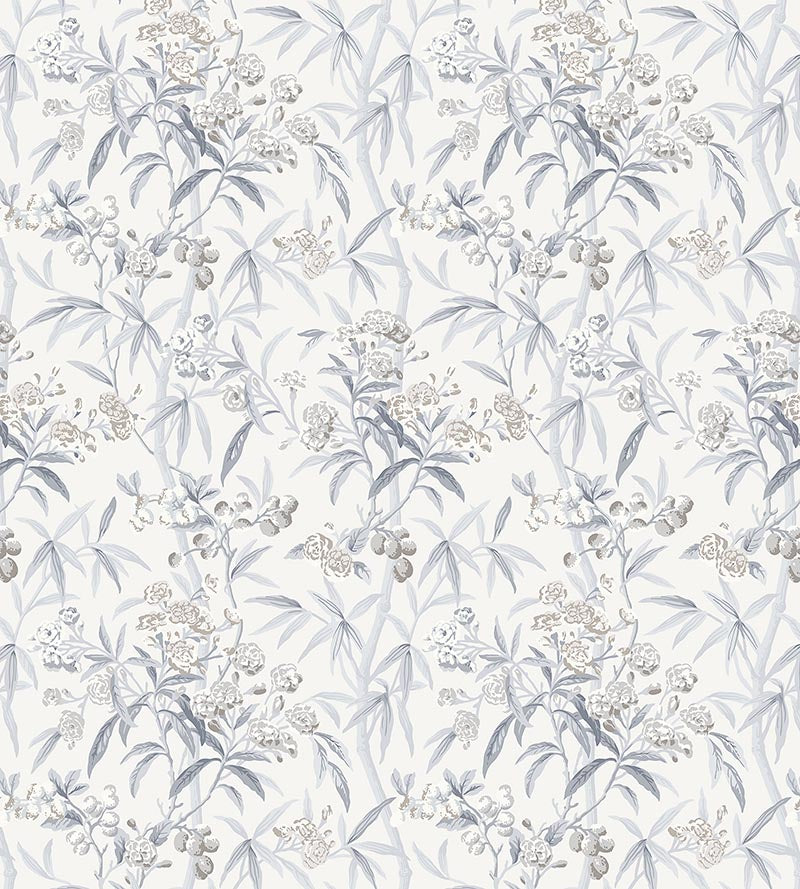 Scalamandre Lanai Silver Mist Wallpaper Sample SCWP884310002